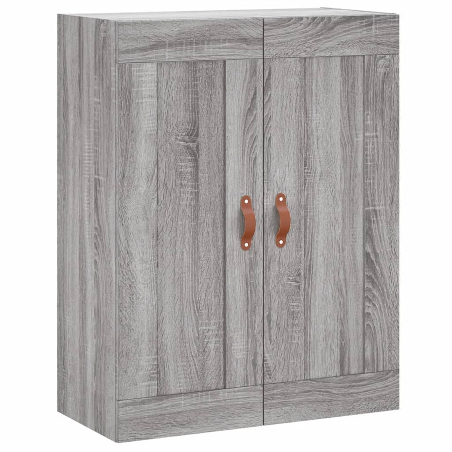 Hoge kast 69,5x34x180 cm bewerkt hout grijs sonoma eikenkleurig