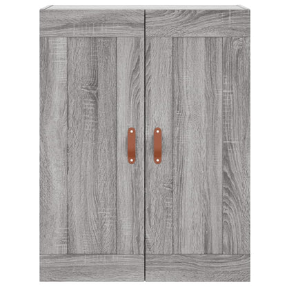 Hoge kast 69,5x34x180 cm bewerkt hout grijs sonoma eikenkleurig