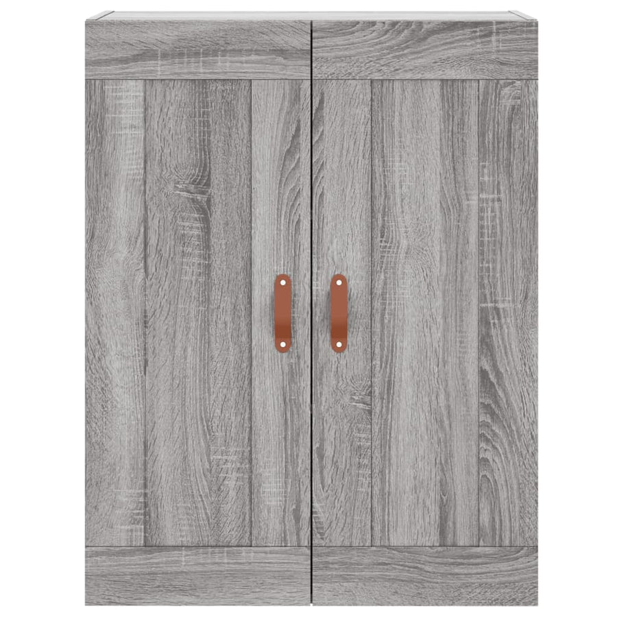 Hoge kast 69,5x34x180 cm bewerkt hout grijs sonoma eikenkleurig