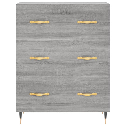 Hoge Kast 69,5X34X180 Cm Bewerkt Hout Grijs Sonoma Eikenkleurig
