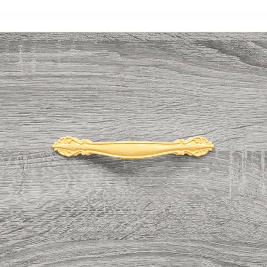 Hoge Kast 69,5X34X180 Cm Bewerkt Hout Grijs Sonoma Eikenkleurig