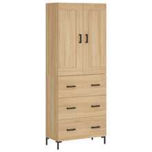 Hoge Kast 69,5X34X80 Cm Bewerkt Hout Kleurig Sonoma eiken 3 lades