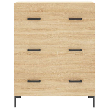 Hoge Kast 69,5X34X80 Cm Bewerkt Hout Kleurig Sonoma eiken 3 lades