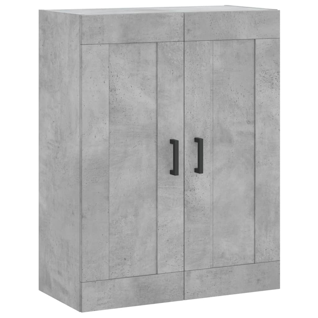 Hoge Kast 69,5X34X180 Cm Bewerkt Hout Betongrijs