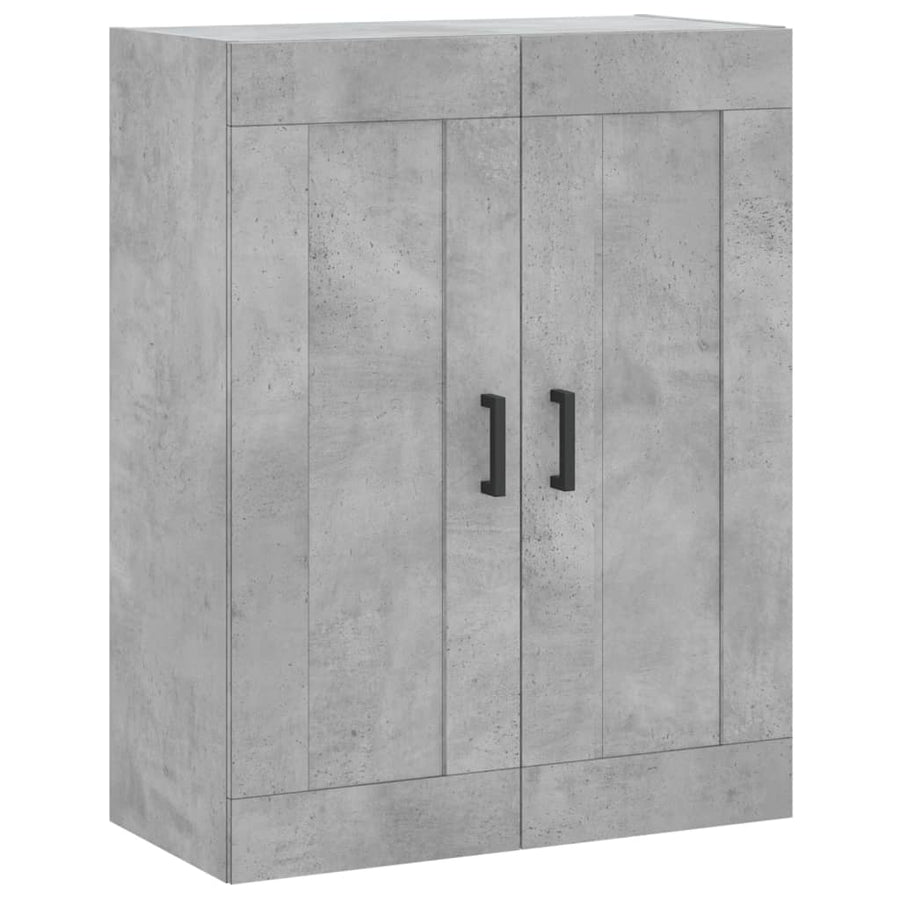 Hoge Kast 69,5X34X180 Cm Bewerkt Hout Betongrijs