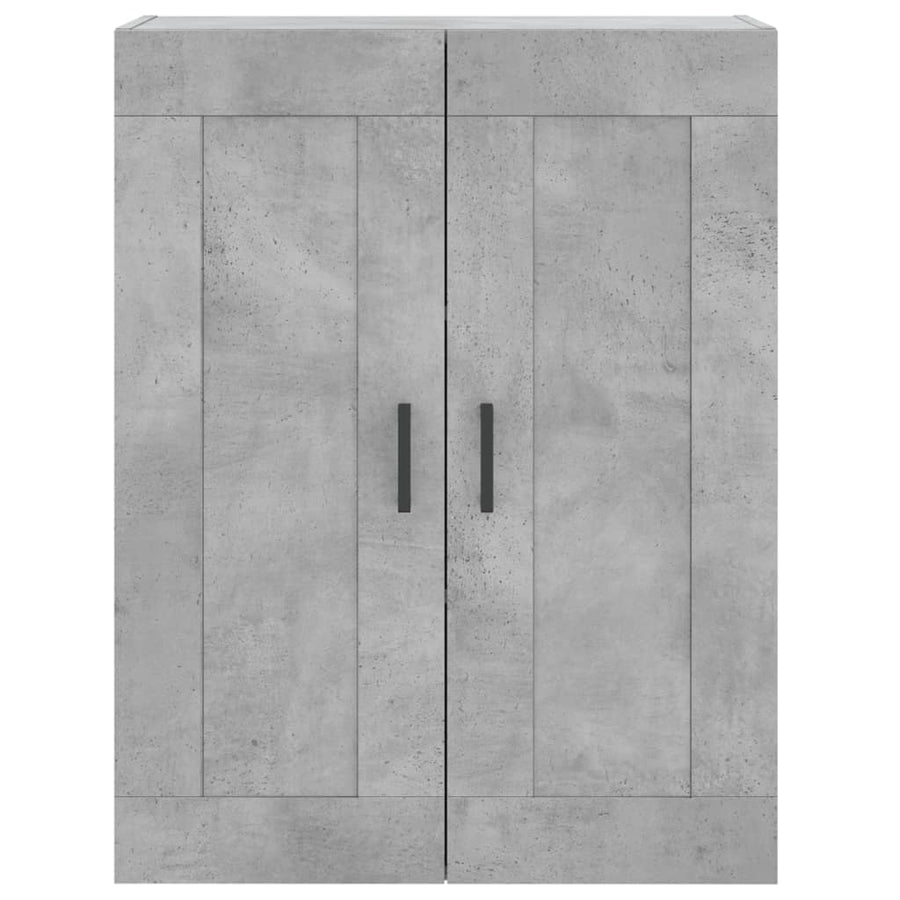 Hoge Kast 69,5X34X180 Cm Bewerkt Hout Betongrijs