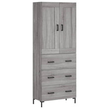 Hoge Kast 69,5X34X180 Cm Bewerkt Hout Grijs Sonoma Eikenkleurig