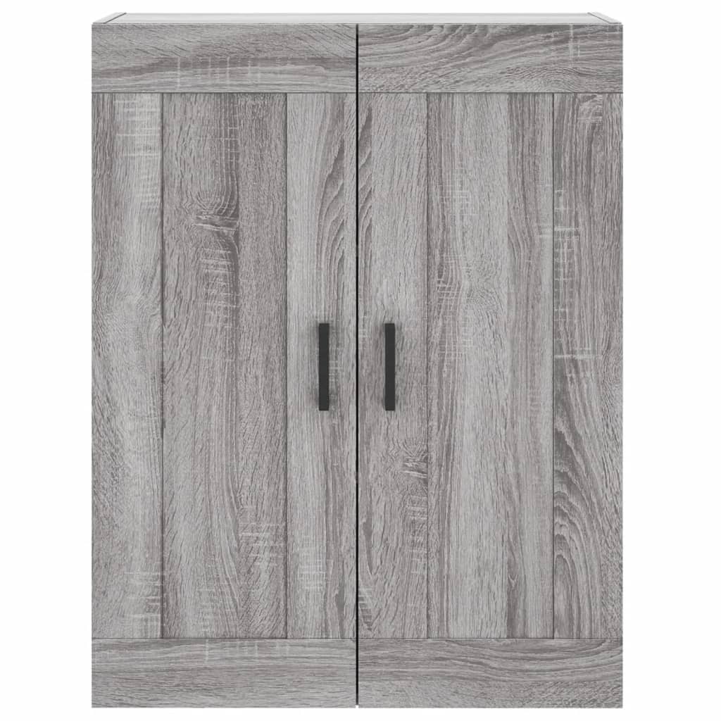 Hoge Kast 69,5X34X180 Cm Bewerkt Hout Grijs Sonoma Eikenkleurig