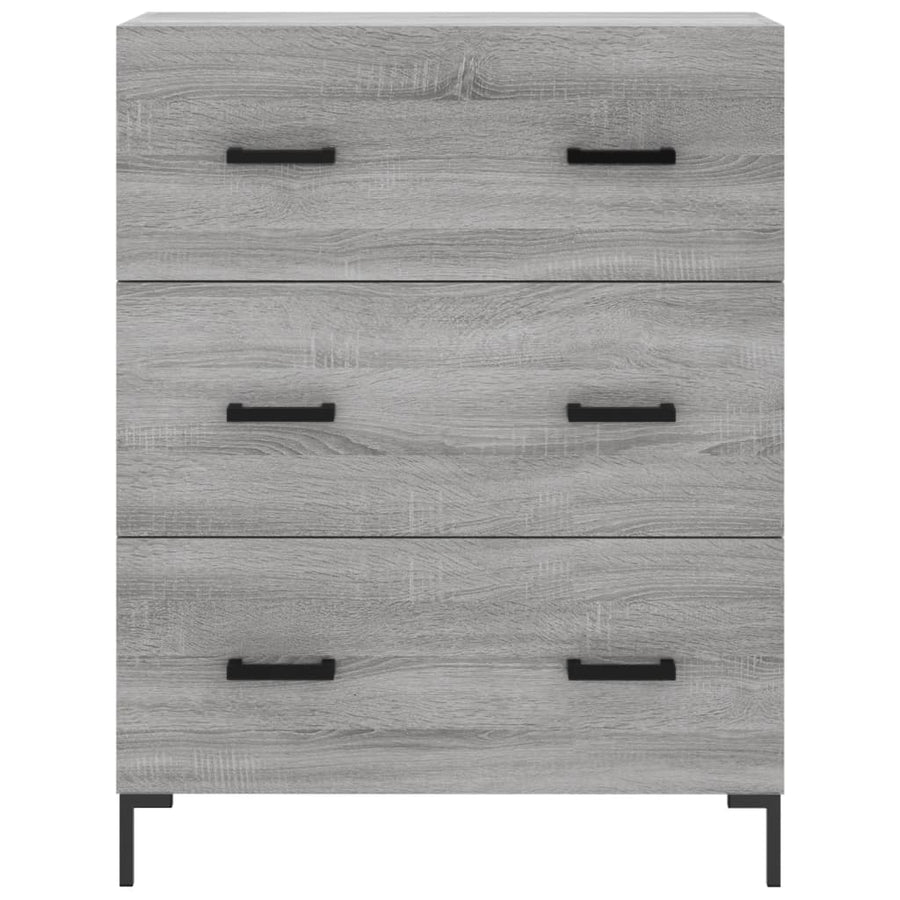 Hoge Kast 69,5X34X180 Cm Bewerkt Hout Grijs Sonoma Eikenkleurig