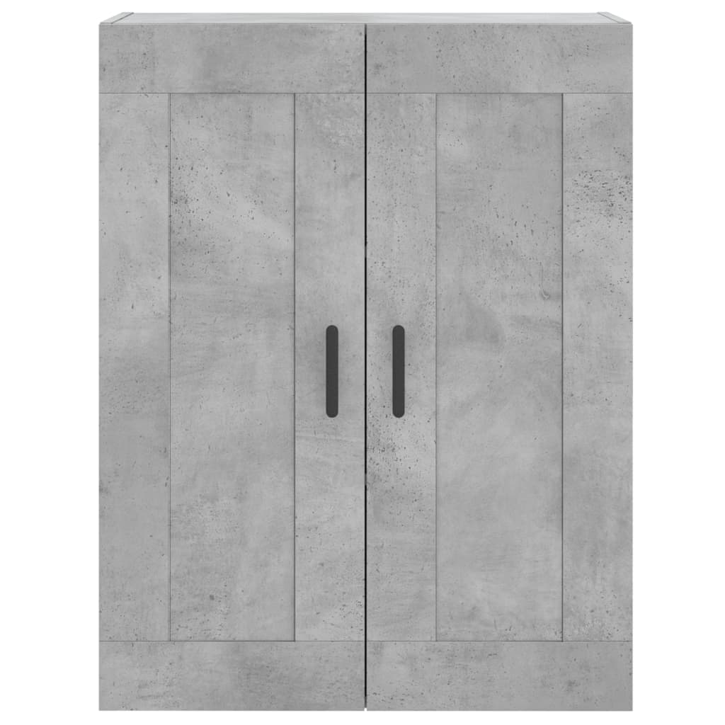 Hoge Kast 69,5X34X180 Cm Bewerkt Hout Betongrijs