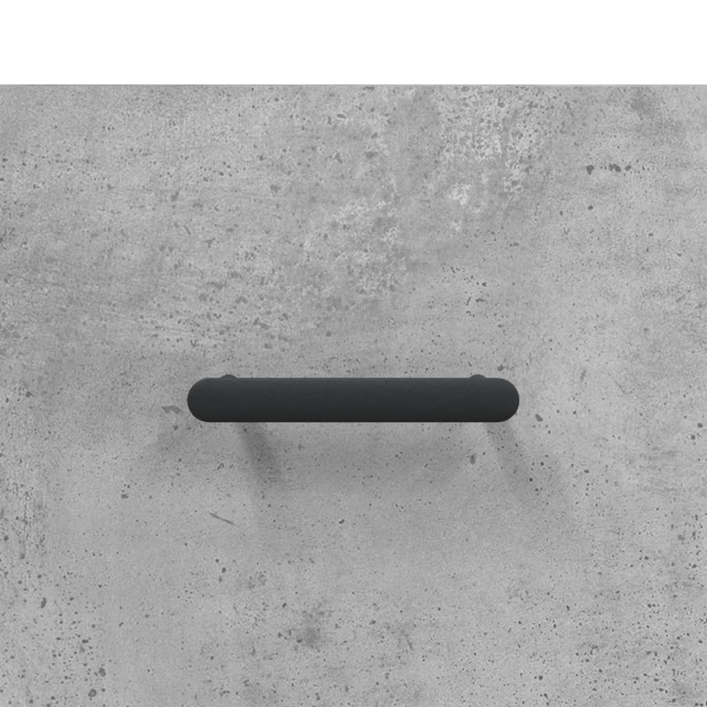 Hoge Kast 69,5X34X180 Cm Bewerkt Hout Betongrijs
