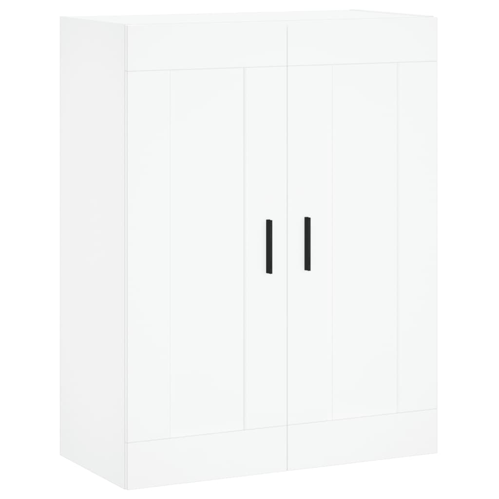Hoge Kast 69,5X34X180 Cm Bewerkt Hout Wit