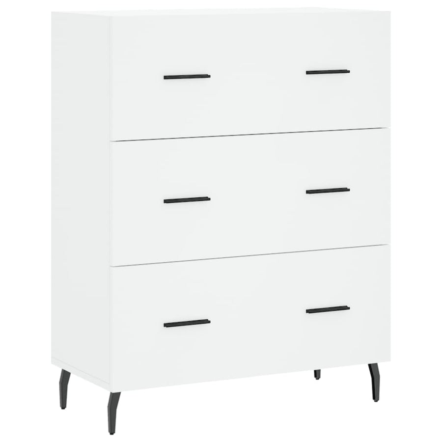 Hoge Kast 69,5X34X180 Cm Bewerkt Hout Wit