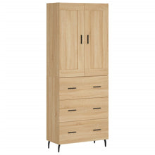 Hoge Kast 69,5X34X180 Cm Bewerkt Hout Kleurig Sonoma eiken