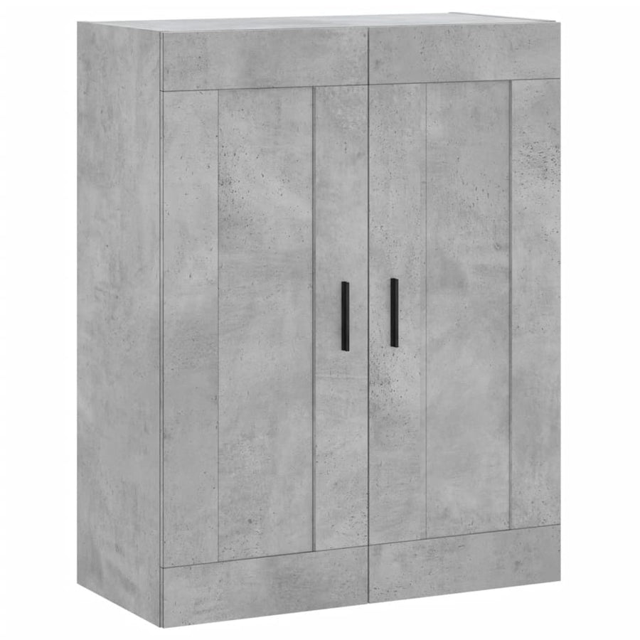 Hoge Kast 69,5X34X180 Cm Bewerkt Hout Betongrijs