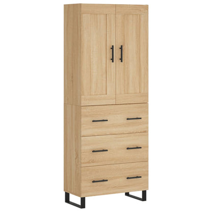 Hoge kast 69,5x34x180 cm bewerkt hout sonoma eikenkleurig