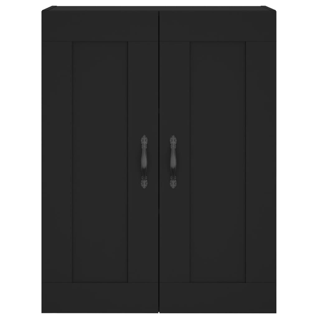 Hoge kast 69,5x34x180 cm bewerkt hout zwart