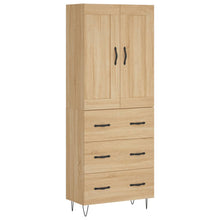 Hoge Kast 69,5X34X180 Cm Bewerkt Hout Kleurig Sonoma eiken