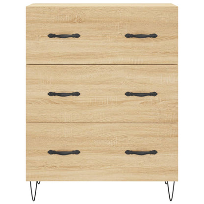 Hoge Kast 69,5X34X180 Cm Bewerkt Hout Kleurig Sonoma eiken