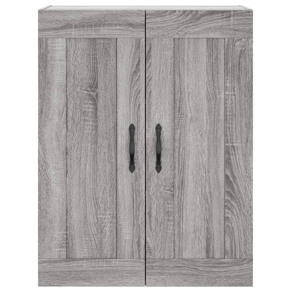 Hoge kast 69,5x34x180 cm bewerkt hout grijs sonoma eikenkleurig