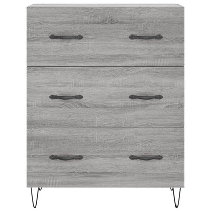 Hoge kast 69,5x34x180 cm bewerkt hout grijs sonoma eikenkleurig