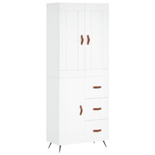 Hoge Kast 69,5X34X180 Cm Bewerkt Hout Wit