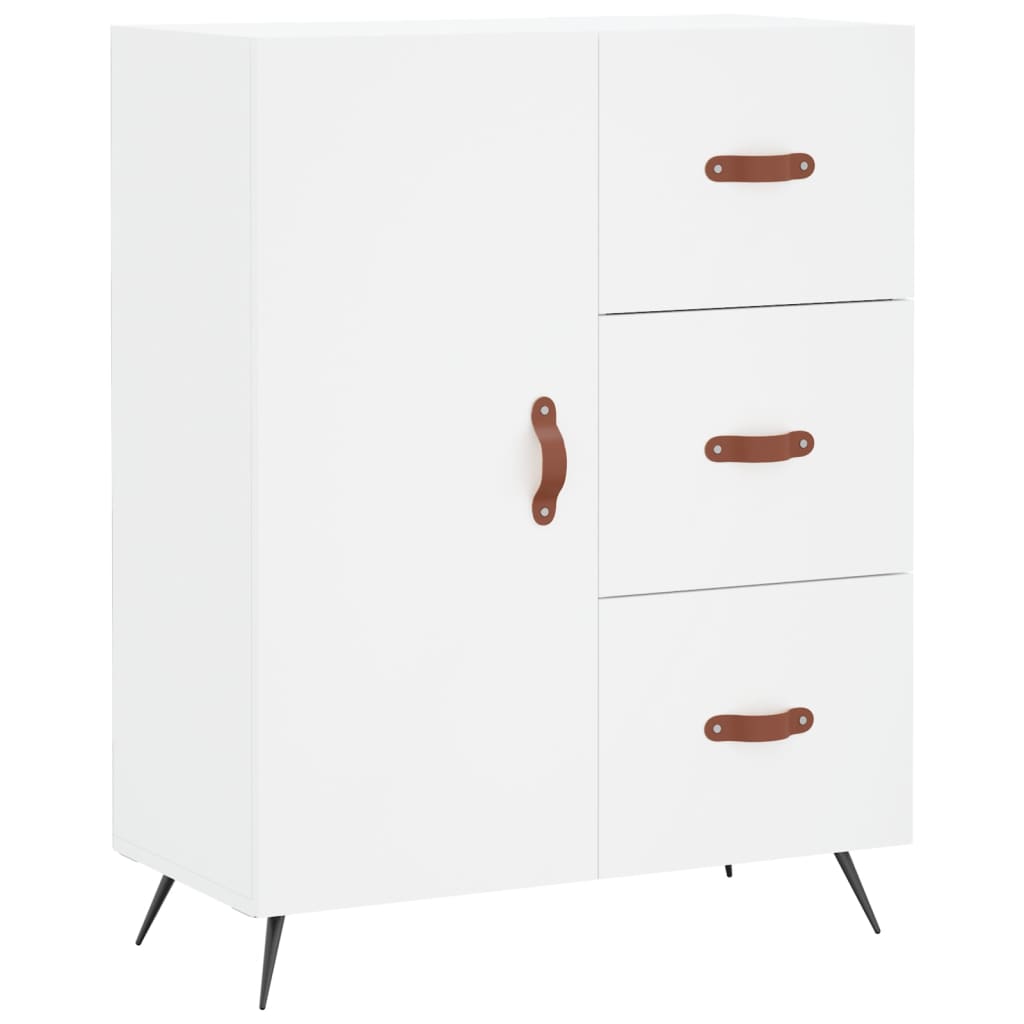 Hoge Kast 69,5X34X180 Cm Bewerkt Hout Wit