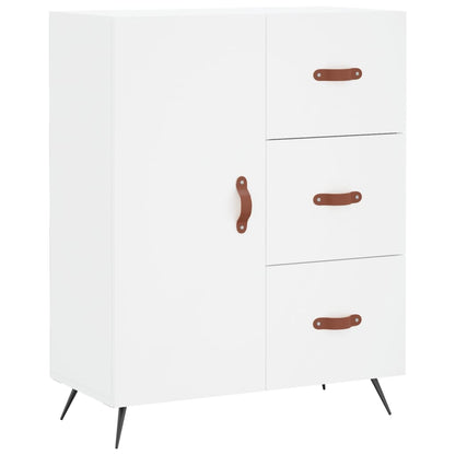 Hoge Kast 69,5X34X180 Cm Bewerkt Hout Wit