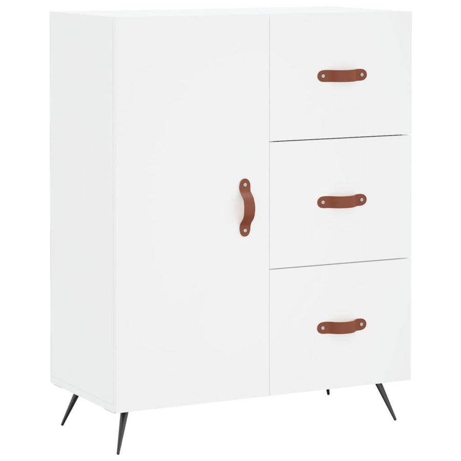 Hoge Kast 69,5X34X180 Cm Bewerkt Hout Wit