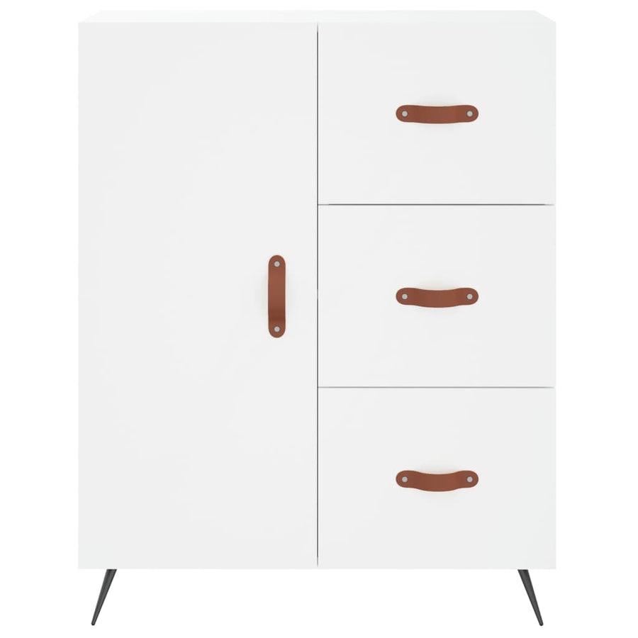 Hoge Kast 69,5X34X180 Cm Bewerkt Hout Wit