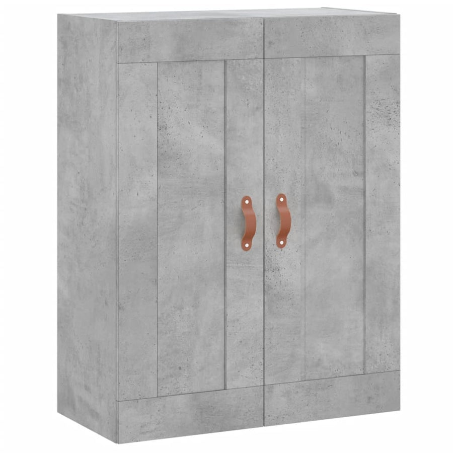 Hoge Kast 69,5X34X180 Cm Bewerkt Hout Betongrijs