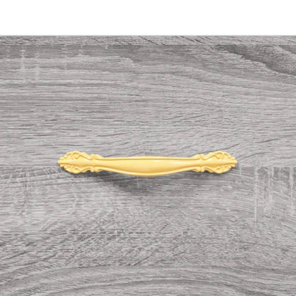 Hoge kast 69,5x34x180 cm bewerkt hout grijs sonoma eikenkleurig