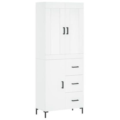 Hoge Kast 69,5X34X180 Cm Bewerkt Hout Wit