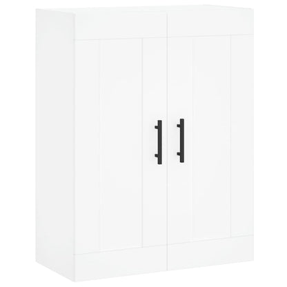 Hoge Kast 69,5X34X180 Cm Bewerkt Hout Wit
