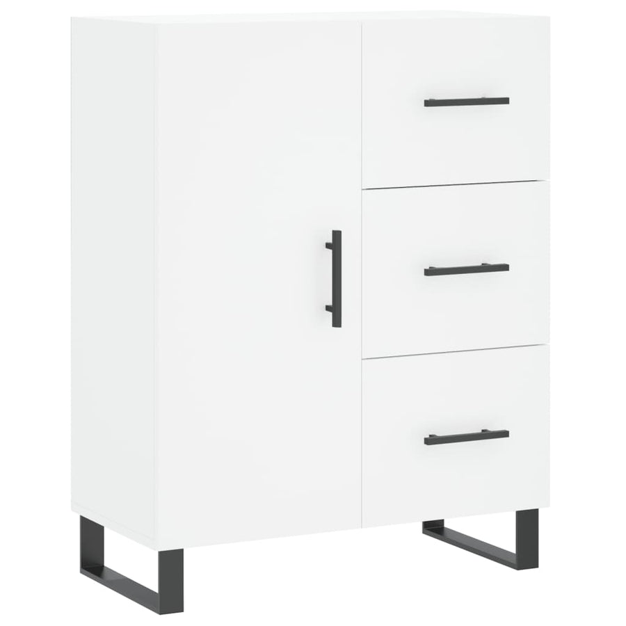 Hoge Kast 69,5X34X180 Cm Bewerkt Hout Wit