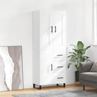 Tall cabinet 69.5x34x180 cm engineered wood white