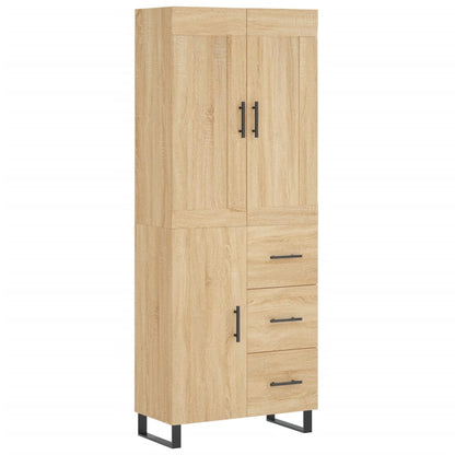Hoge kast 69,5x34x180 cm bewerkt hout sonoma eikenkleurig