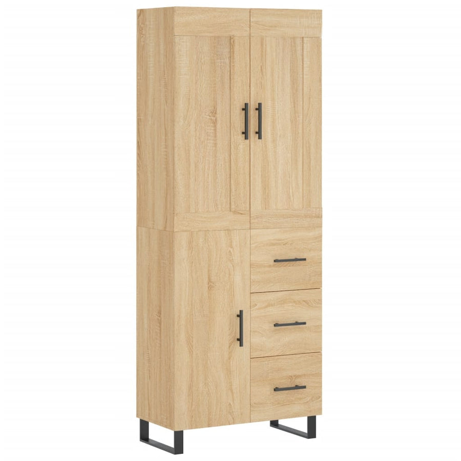 Hoge kast 69,5x34x180 cm bewerkt hout sonoma eikenkleurig