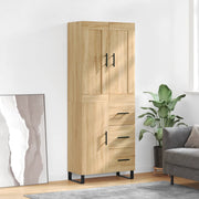 Tall cabinet 69.5x34x180 cm engineered wood Sonoma oak finish