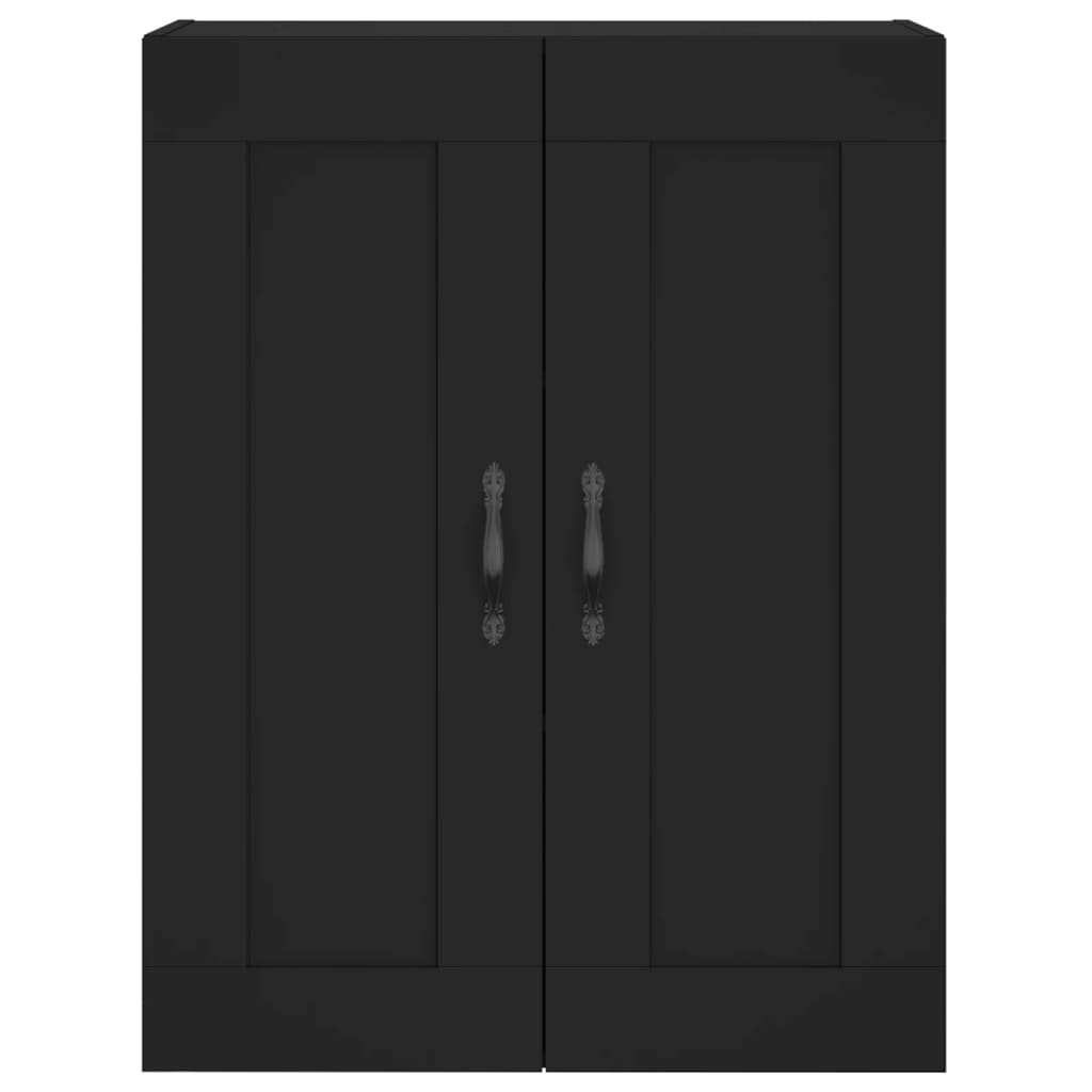 Hoge Kast 69,5X34X180 Cm Bewerkt Hout Zwart