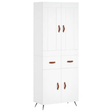 Hoge Kast 69,5X34X180 Cm Bewerkt Hout Wit