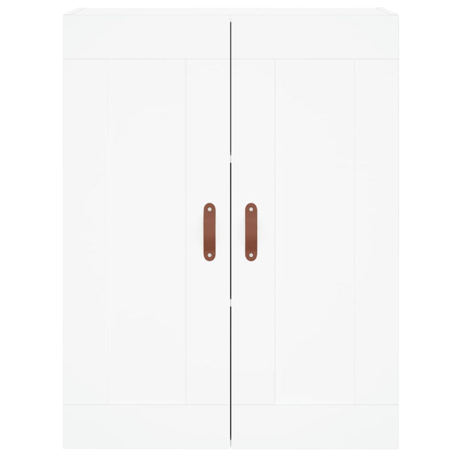 Hoge Kast 69,5X34X180 Cm Bewerkt Hout Wit