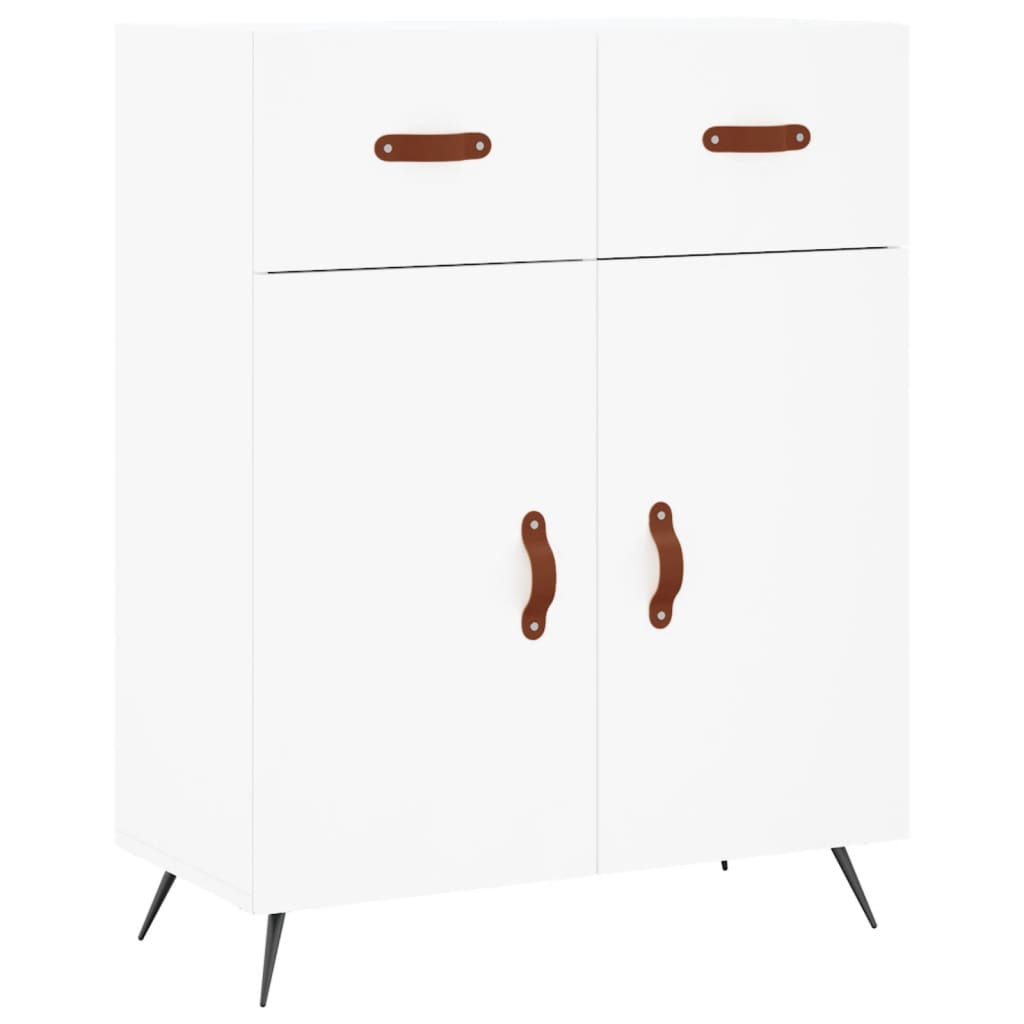 Hoge Kast 69,5X34X180 Cm Bewerkt Hout Wit