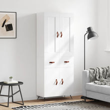 Hoge Kast 69,5X34X180 Cm Bewerkt Hout Wit