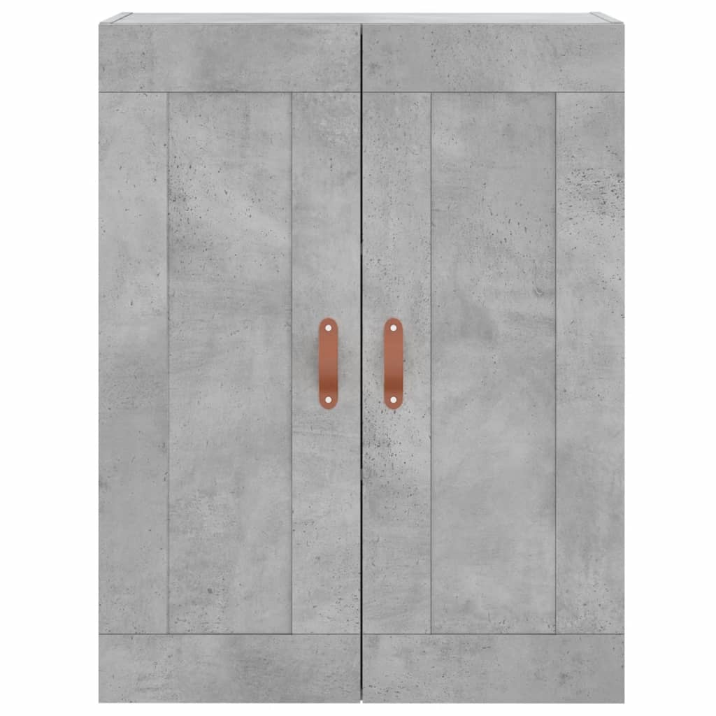 Hoge Kast 69,5X34X180 Cm Bewerkt Hout Betongrijs