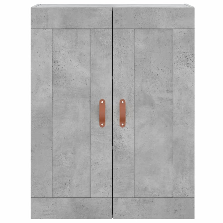 Hoge Kast 69,5X34X180 Cm Bewerkt Hout Betongrijs
