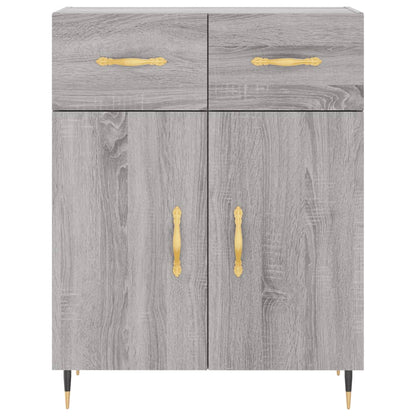 Hoge Kast 69,5X34X180 Cm Bewerkt Hout Grijs Sonoma Eikenkleurig