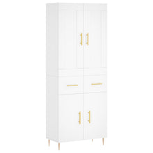 Hoge Kast 69,5X34X180 Cm Bewerkt Hout Wit