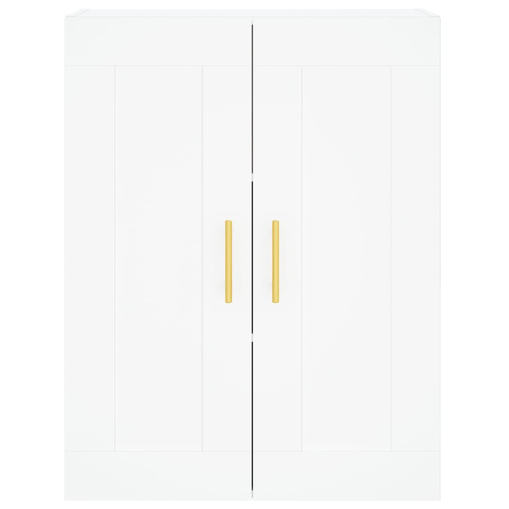 Hoge Kast 69,5X34X180 Cm Bewerkt Hout Wit