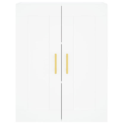 Hoge Kast 69,5X34X180 Cm Bewerkt Hout Wit
